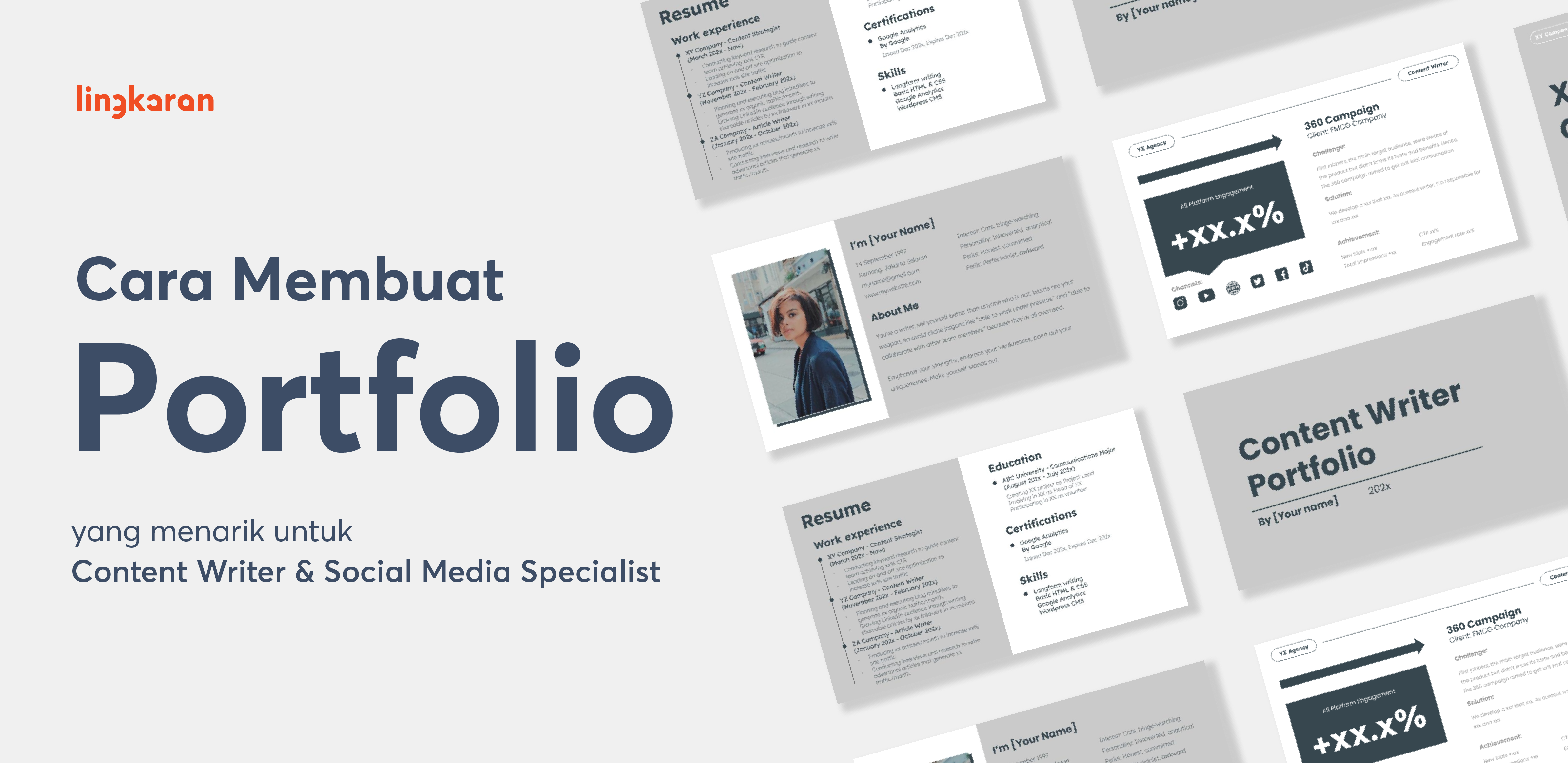 lingkaran Membuat Portofolio Content Writer dan Template Gratis